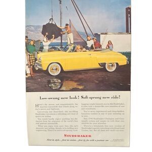 Vintage 1948 Studebaker Low Swung New Look Ad Advertisement